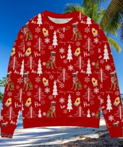 Boxer Christmas Hoho Pattern Ugly Sweater Gift For Dog Lover, Funny Christmas