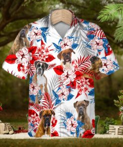 Boxer Hawaiian Shirt, Dog Summer Aloha Shirt