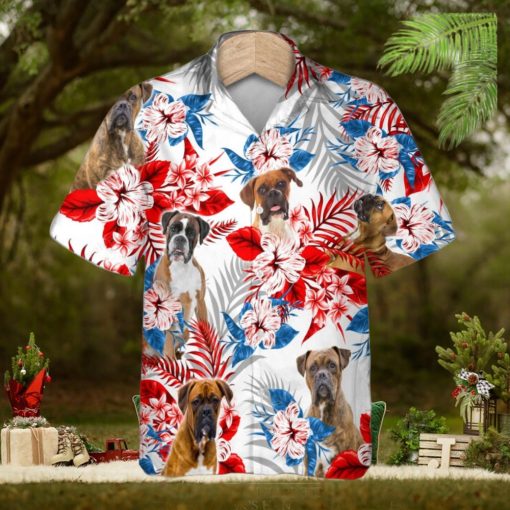 Boxer Hawaiian Shirt, Dog Summer Aloha Shirt