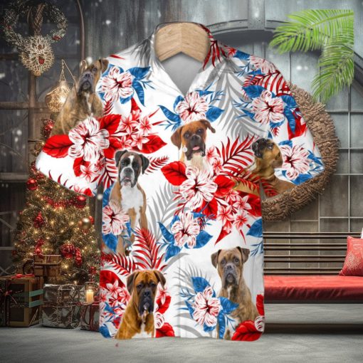 Boxer Hawaiian Shirt, Dog Summer Aloha Shirt