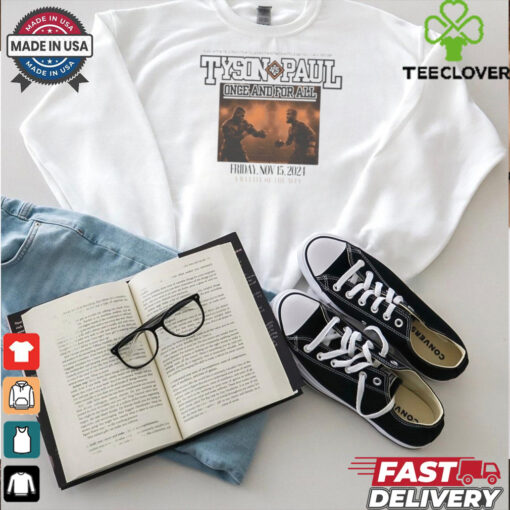 Boxing Fight Retro Tee, Jake Paul Vs Mike Tyson Once And For All Shirt
