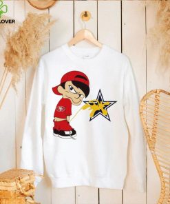 Boy fan San Francisco 49ers piss on Dallas Cowboys logo hoodie, sweater, longsleeve, shirt v-neck, t-shirt