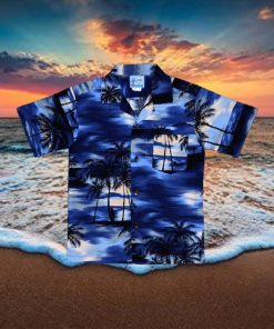 Boys Hawaiian Shirt Island Sunset