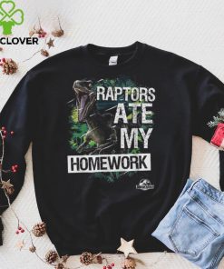 Boys Youth Raptors Ate My Homework Jurassic Park Shirt