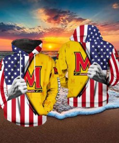 Maryland Terrapins NCAA US Flag 3D Printed Hoodie