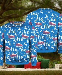 Coors Light Christmas Hohoho Reindeer Pattern Ugly Sweater