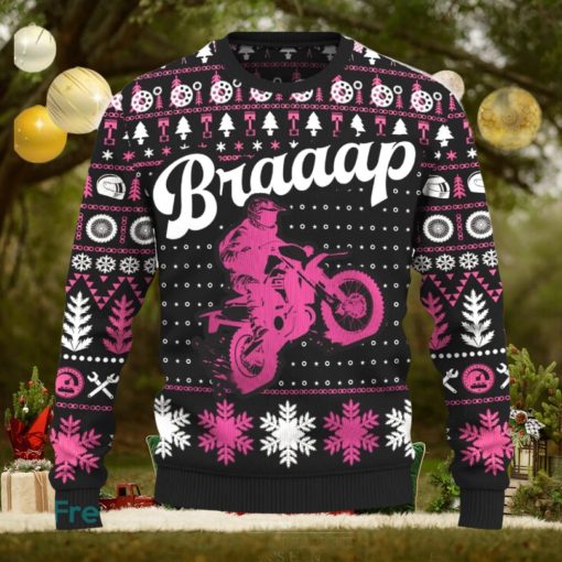 Braaap CRF250L Ugly Christmas Sweater New Pattern Motorcross Holidays Gift Fans