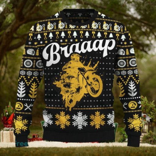 Braaap CRF450R Knitted Christmas Sweater Gift For Fans Holidays Familys