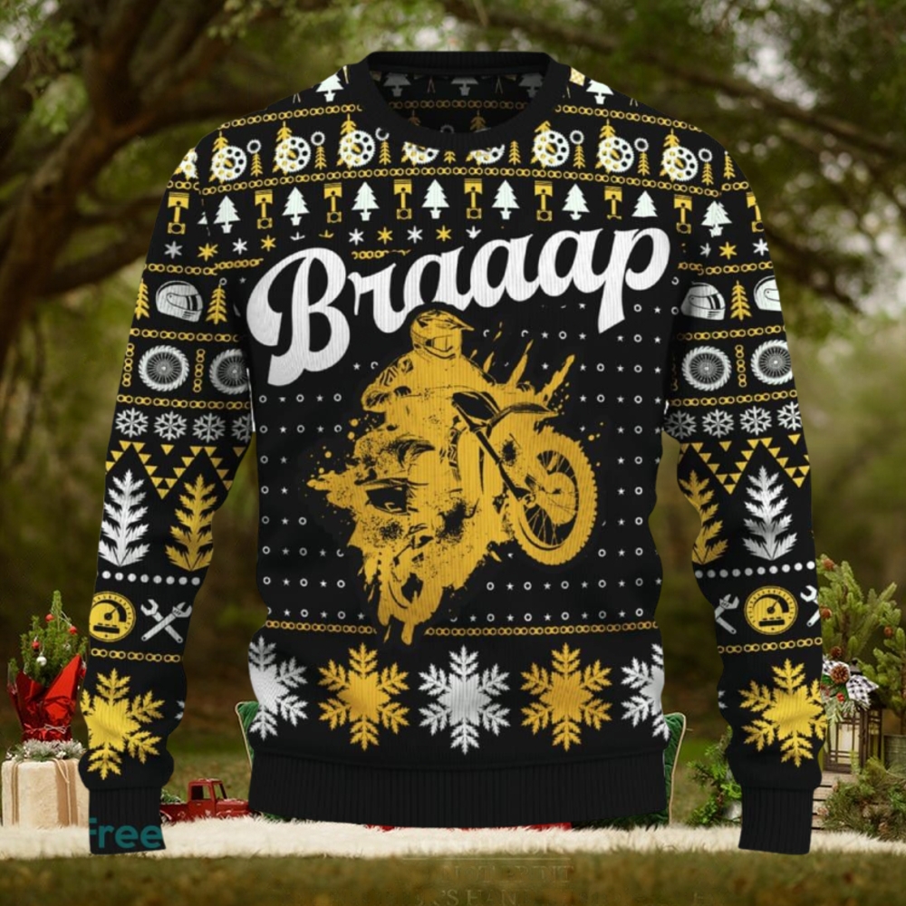 Braaap CRF450R Knitted Christmas Sweater Gift For Fans Holidays Familys Braaap CRF450R Knitted Christmas Sweater Gift For Fans Holidays Familys