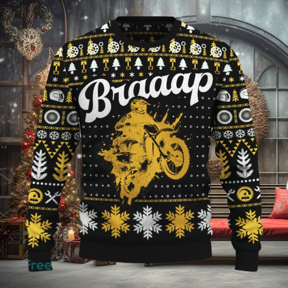 Braaap CRF450R Knitted Christmas Sweater Gift For Fans Holidays Familys Braaap CRF450R Knitted Christmas Sweater Gift For Fans Holidays Familys