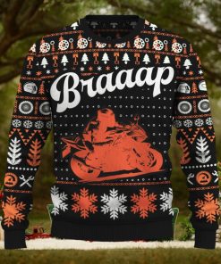 Braaap Ninja ZX 6R Knitted Motorcross Sweater Gift Fans For Men And Women Christmas