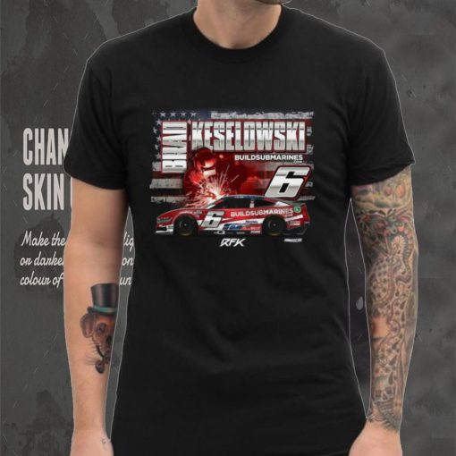 Brad Keselowski Checkered Flag Sports Build Submarines.com Patriotic Car T Shirt