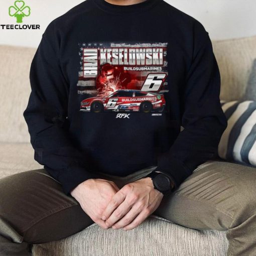 Brad Keselowski Checkered Flag Sports Build Submarines.com Patriotic Car T Shirt