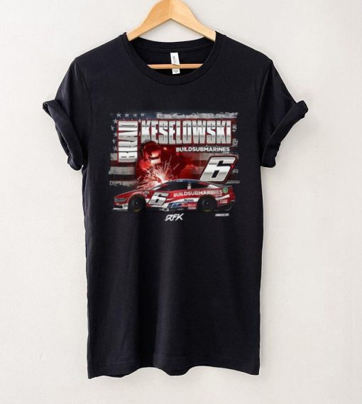 Brad Keselowski Checkered Flag Sports Build Submarines.com Patriotic Car T Shirt