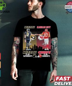 Brady Cook Mizzou Tigers On Saturdays and Travis Kelce Kansas City Chiefs On Sundays Signatures Shirt