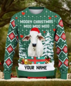 Brahman Moo Moo Moo Ugly Sweater Xmas, Custom Cow Ugly Sweatshirt Gift For Farmer Cow Lover