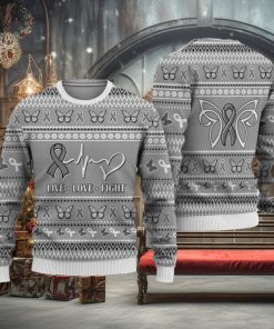 Brain Cancer Christmas Sweatshirt Nordic Seamless Knitted Sweater Trending For Men And Women Gift Holidays