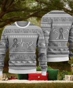 Brain Cancer Christmas Sweatshirt Nordic Seamless Knitted Sweater Trending For Men And Women Gift Holidays
