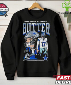 Brandon Aubrey #17 Dallas Cowboys Star NFL Kicker T Shirts