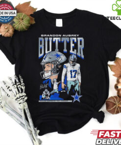 Brandon Aubrey #17 Dallas Cowboys Star NFL Kicker T Shirts