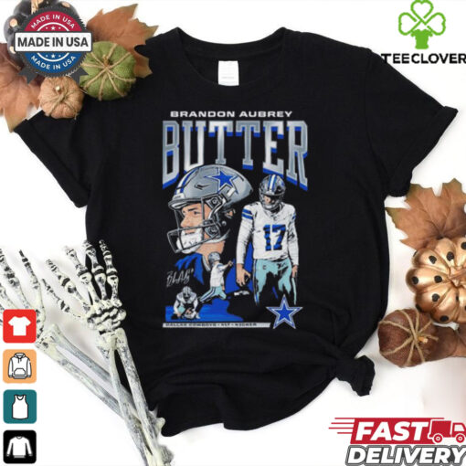 Brandon Aubrey #17 Dallas Cowboys Star NFL Kicker T Shirts