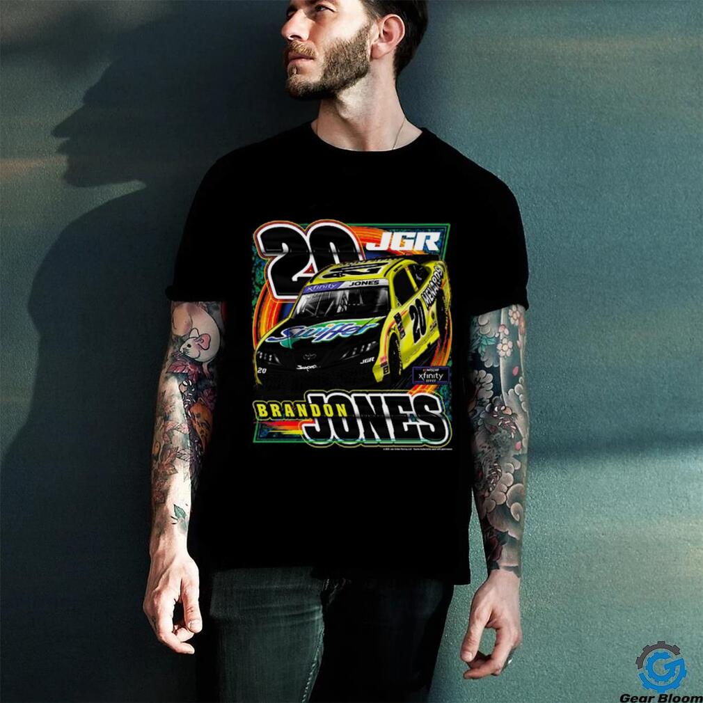 Brandon Jones Joe Gibbs Racing Team Collection Charcoal Menards Car T Shirt Brandon Jones Joe Gibbs Racing Team Collection Charcoal Menards Car T Shirt