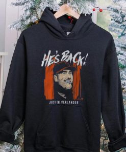 BreakingT Houston Astros Justin Verlander 'He's Back ' Graphic T Shirt