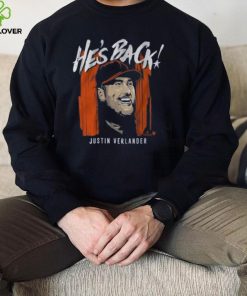 BreakingT Houston Astros Justin Verlander 'He's Back ' Graphic T Shirt