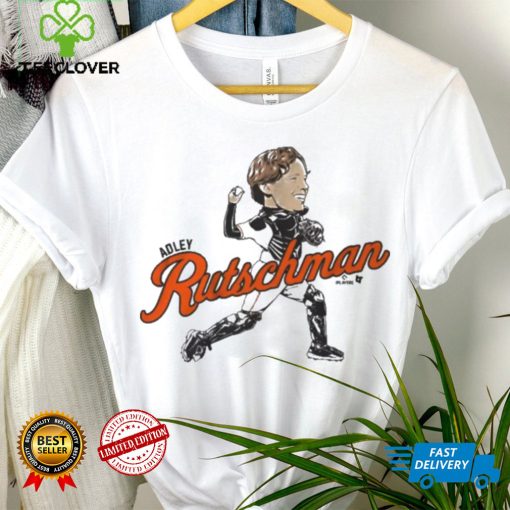 BreakingT Youth Baltimore Orioles Adley Rutschman Caricature White Graphic T Shirt