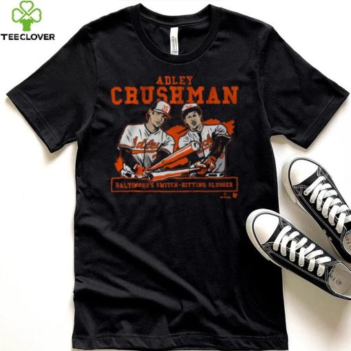 BreakingT Youth Baltimore Orioles Adley Rutschman ‘Crushman’ Black Graphic T Shirt