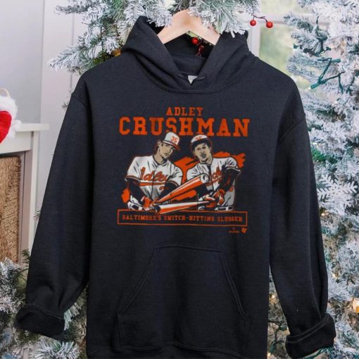 BreakingT Youth Baltimore Orioles Adley Rutschman ‘Crushman’ Black Graphic T Shirt