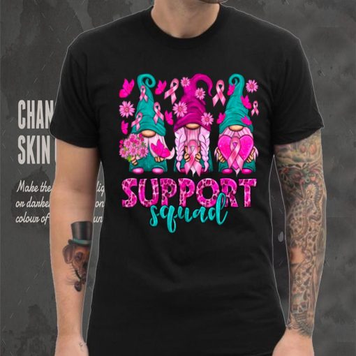 Breast Cancer Awareness Shirt For Women Gnomes Support Squad T Shirt