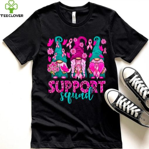 Breast Cancer Awareness Shirt For Women Gnomes Support Squad T Shirt