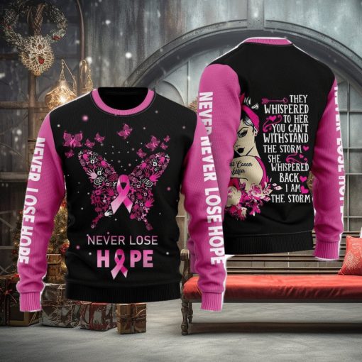 Breast Cancer Warrior Ugly Christmas Sweater For Men And Women