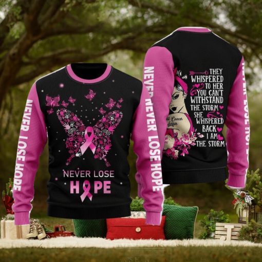 Breast Cancer Warrior Ugly Christmas Sweater For Men And Women