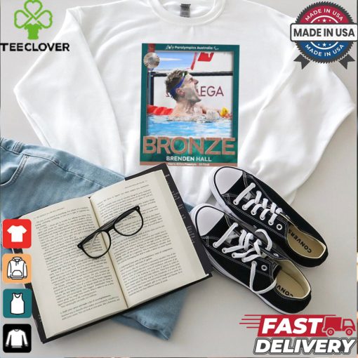 Brenden Hall Bronze Medal Men’s 400m Freestyle S9 Final Paralympics Australia Poster t shirt