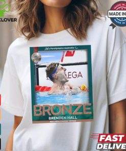 Brenden Hall Bronze Medal Men’s 400m Freestyle S9 Final Paralympics Australia Poster t shirt