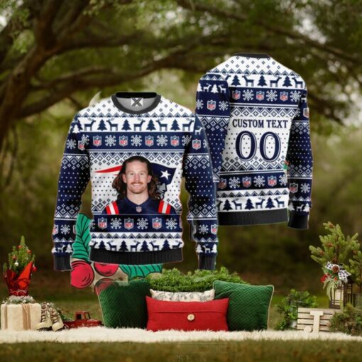 Brenden Schooler New England Patriots Ugly Christmas Sweater