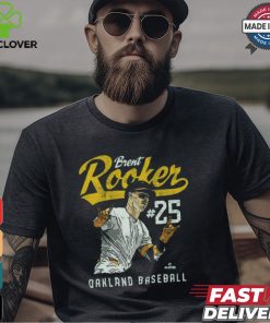 Brent Rooker #25 Oakland Baseball Player Name Vintage Graphic t shirt