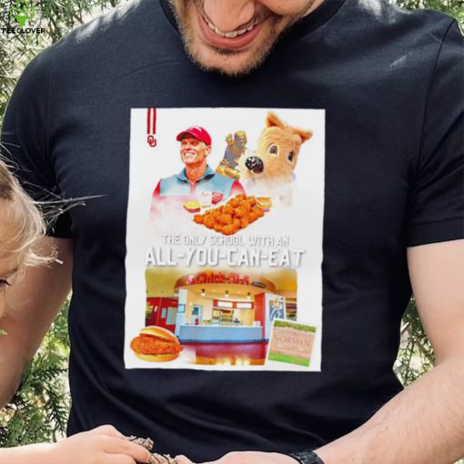 Brent Venables Oklahoma Sooners the only school with an All you can eat Chick fil A shirt