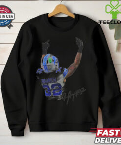 Brian Branch Detroit Lions flip off signature shirt