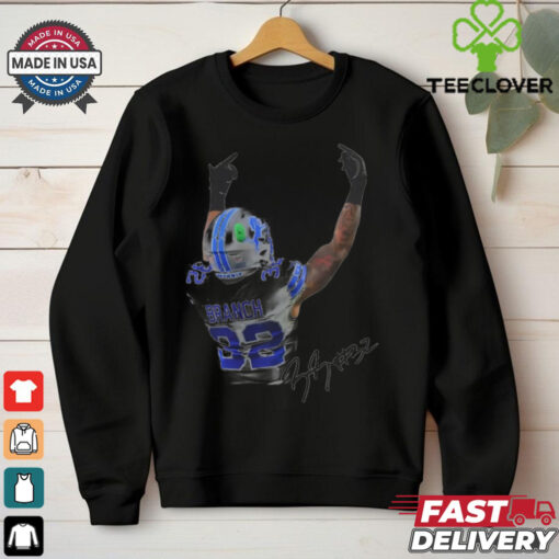 Brian Branch Detroit Lions flip off signature shirt