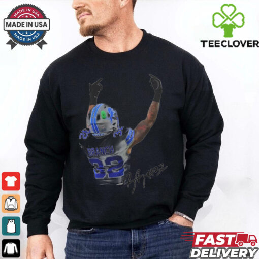 Brian Branch Detroit Lions flip off signature shirt