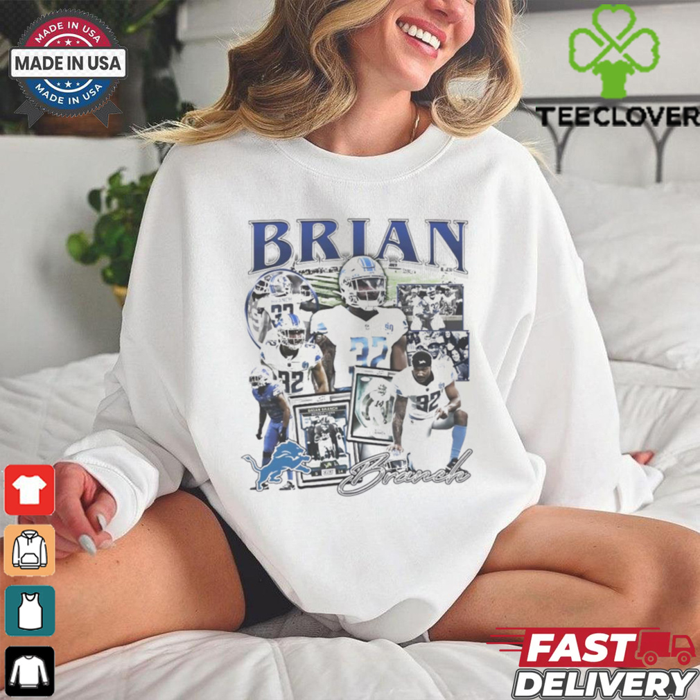 Brian Branch Detroit Lions football player collage bootleg shirt Brian Branch Detroit Lions football player collage bootleg shirt