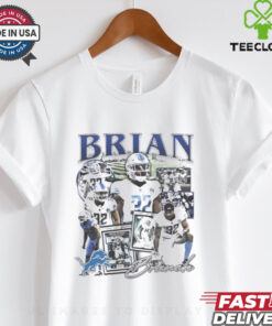 Brian Branch Detroit Lions football player collage bootleg shirt 2 Brian Branch Detroit Lions football player collage bootleg shirt