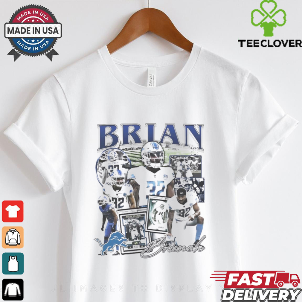 Brian Branch Detroit Lions football player collage bootleg shirt Brian Branch Detroit Lions football player collage bootleg shirt