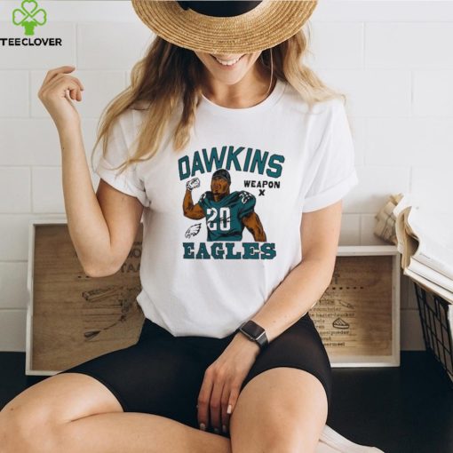 Brian Dawkins Philadelphia Eagles Homage Retired Player Caricature Tri Blend T Shirt   Ash