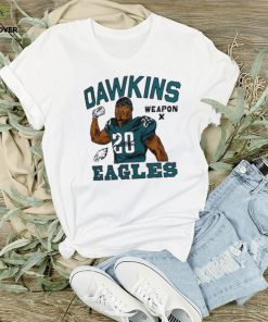 Brian Dawkins Philadelphia Eagles Homage Retired Player Caricature Tri Blend T Shirt Ash