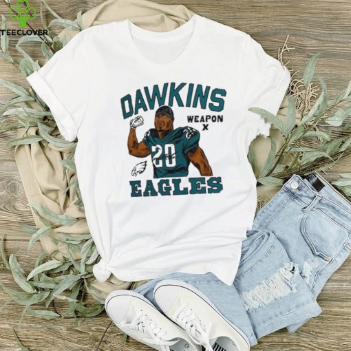 Brian Dawkins Philadelphia Eagles Homage Retired Player Caricature Tri Blend T Shirt   Ash