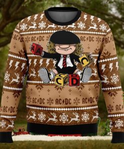 Brian Johnson ACDC Ugly Christmas Sweater